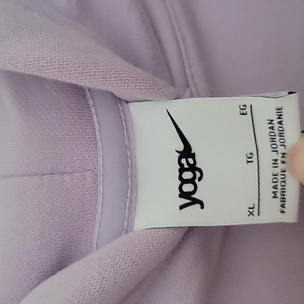 Nike Yoga Luxe Cropped Pullover Fleece Hoodie NWT Purple - Picture 5 of 7